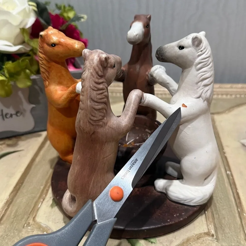 Vintage 2002 PENCO HORSES Circle of Friends Candle Holder